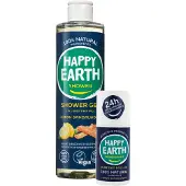 Happy Earth Lemon Sandalwood Showergel + Deodorant Combi Pack