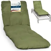 Beautissu Flair RL Ligbedkussen 190x60x8 cm Olijfgroen – Ligstoelkussen