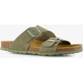 Hush puppies suède dames bio slippers groen maat 38