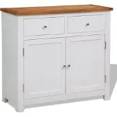 vidaXL Dressoir 90x33,5x83 cm massief eikenhout