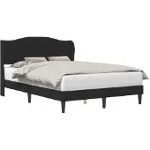 vidaXL Bedframe met hoofdeinde Zwart 140 x 190 cm Kunstleer