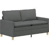 vidaXL Bank Donkergrijs 156 x 81 x 87,5 cm Stof