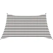 vidaXL Zonneschaduwzeil 3 / 4 x 2 m HDPE Rechthoekig Lichtgrijs en wit