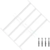 vidaXL Beveiligingsrooster voor ramen met 4 kruisbalken 3 pcs 43-74 cm