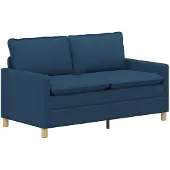 vidaXL Bank Blauw 156 x 81 x 87,5 cm Stof
