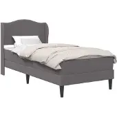 vidaXL Bedframe met hoofdeinde Grijs 90 x 190 cm Kunstleer