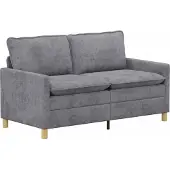 vidaXL Bank Lichtgrijs 156 x 81 x 87,5 cm Polyester