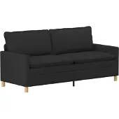 vidaXL Bank Zwart 196 x 81 x 87,5 cm Stof