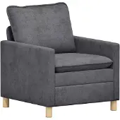vidaXL Bank Donkergrijs 76 x 81 x 87,5 cm Polyester