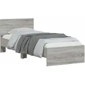 vidaXL Bedframe Wandgemonteerd Grijze Sonoma Bewerkt hout
