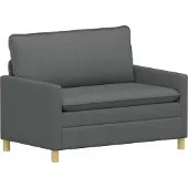vidaXL Bank Donkergrijs 126 x 81 x 87,5 cm Stof