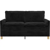 vidaXL Bank Zwart 156 x 81 x 87,5 cm Polyester