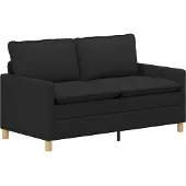 vidaXL Bank Zwart 156 x 81 x 87,5 cm Stof