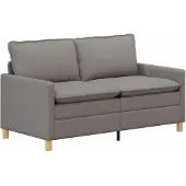 vidaXL Bank Taupe 156 x 81 x 87,5 cm Stof