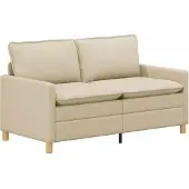 vidaXL Bank Crèmekleurig 156 x 81 x 87,5 cm Stof