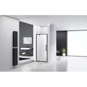 Van Rijn ST04 nisdeur helder glas 80cm zwart