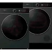 Hisense Wf5i1045bbq Wasmachine + Dh5i104bbab Warmtepompdroger Zwart Mda Bundle