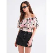 MixRay Bloemmotief Off-Shoulder Blouse
