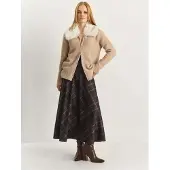 Bianco Hoge Taille Maxi A-Lijn Ruitrokken