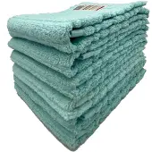 Himla Happy gastendoekje turquoise 30x50 cm - set van 6