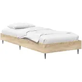 vidaXL Bedframe Sonoma Eiken 80 x 200 cm Bewerkt hout