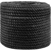 vidaXL Jute Touw 14 mm Zwart 100% Tossa jute