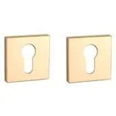 Aprile Clinder rozet vierkant 52X52X7mm Goud gepolijst