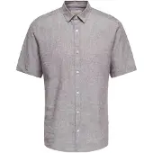 Only & Sons - ONSCAIDEN LIFE SS SOLID LINEN BLEND NOOS Heren Overhemd