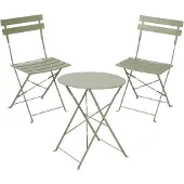 Ebuy24 Adam tuin cafétafel 60x60 cm inklapbaar zandkleurig.