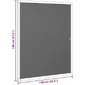 vidaXL Insectenscherm voor ramen Bruin 110 x 130 cm