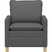 vidaXL Bank Donkergrijs 76 x 81 x 87,5 cm Stof