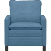 vidaXL Bank Blauw 76 x 81 x 87,5 cm Stof