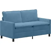 vidaXL - Bank - Blauw - 156 - x - 81 - x - 87,5 - cm - Stof