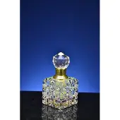 Nee Luxe Kristallen Parfumflesje met Gouden Accenten – Elegant en Exclusief Design
