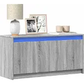 Prolenta Maison Exclusive - TV-meubel met LED-verlichting, grijs Sonoma, 100x34x50 cm