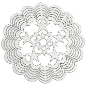 OEM 3D, vijfhoekige ster-windgong, hangende mandala, ster-vormige windgong