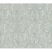 Rasch Barok behang linnen textielprint ijsblauw 085159