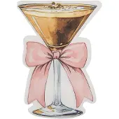 Clayre & Eef Servetten Papier Set van 20 Wijnglas 33x33 cm Roze Papier