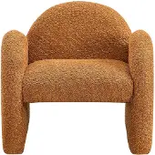 Vente-unique Kinderfauteuil in terracotta boucléstof MOSALO