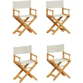 Syfax Inklapbare stoelen 4 st stof crèmewit