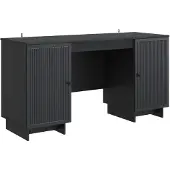 Syfax Bureau Zwart Bewerkt hout 142,5 x 50 x 75 cm
