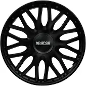 Sparco Wieldoppen Roma 14 inch Zwart - 4 stuks