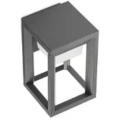 PRIOS LED-wandlamp buiten Gamion, alu / grijs / zink, Aluminium, Modern, LED wandlamp buiten