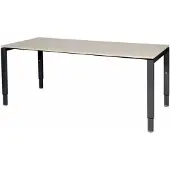 Schaffenburg Verstelbaar Bureau - Domino 180x90 Eiken - zwart frame