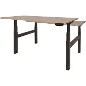 Schaffenburg Dextro Plus Duo Zit-sta-bureau Rechthoekig Kersen H-Frame 1.400 (B) x 800 (D) x 645 (H) mm Melamine