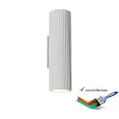 Artdelight Unieke Wandlamp Brest Wit Met Ribbels