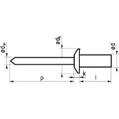 Master Popnagel Stl/Stl 1241 Dicht 4X12Mm 500