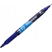 TETIS Permanentmarker blau mit 2 runden Spitzen