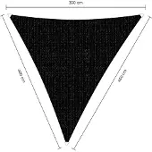 Sunfighters Driehoek 3,5x4x4,5 Zwart