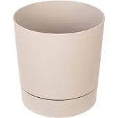 Kadax Aura 200 gerecyclede plantenbak met voet - beige